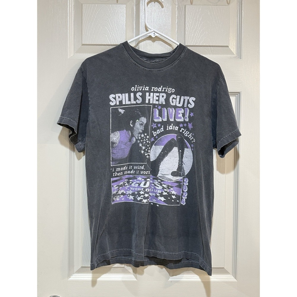 olivia rodrigo Spills Her Guts Live 2024 T Shirt Size M